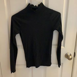 Black mock turtle neck